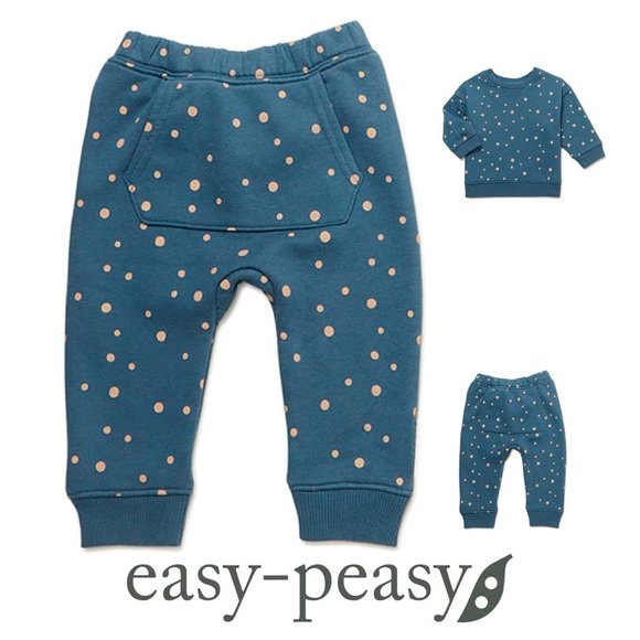 French Terry Print Jogger and Sweatshirt , Sizes 0-3 Months (Unisex) - Picture 4 of 6